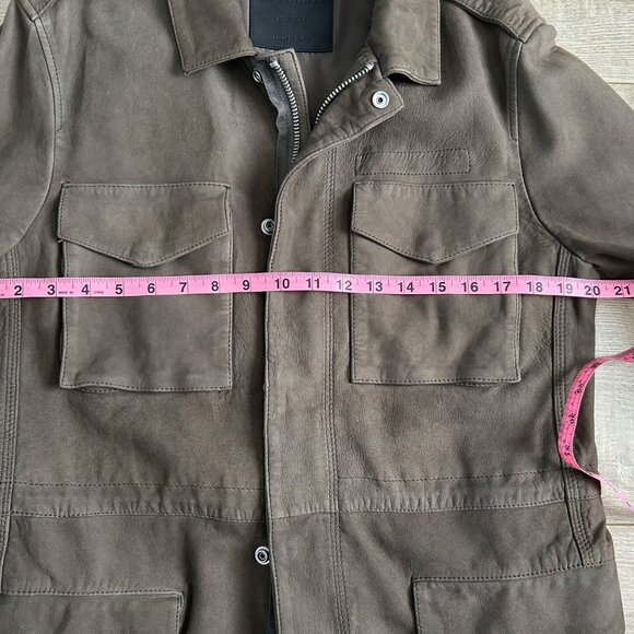 All Saints Courte Mens Nubuck Field Jacket, Like New, Size M - Picture 10 of 14